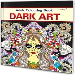 GO WOO Adult Colouring Book - DARK ART